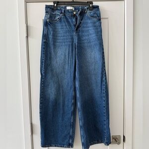 Zara Denim Wide Leg Jeans Size 8